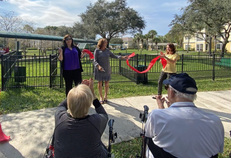 Parkland Retirement Senior Center Opens New Dog Park for Residents 3
