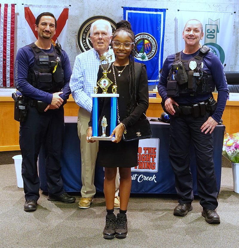 Coconut Creek Police Honor Students and Teachers for 'Doing the Right Thing'