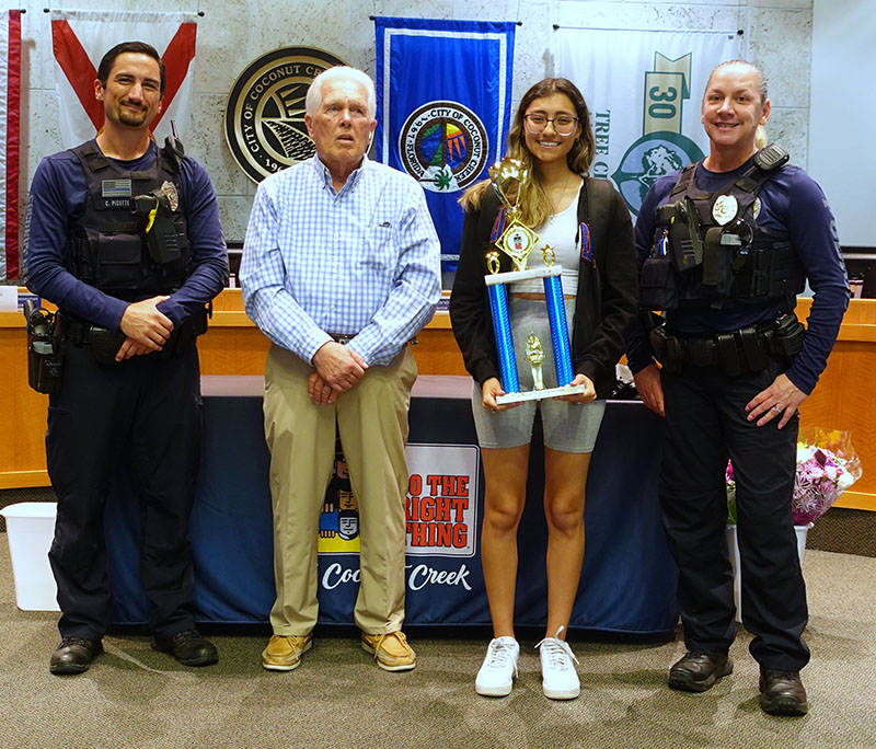 Coconut Creek Police Honor Students and Teachers for 'Doing the Right Thing'